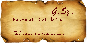 Gutgesell Szilárd névjegykártya